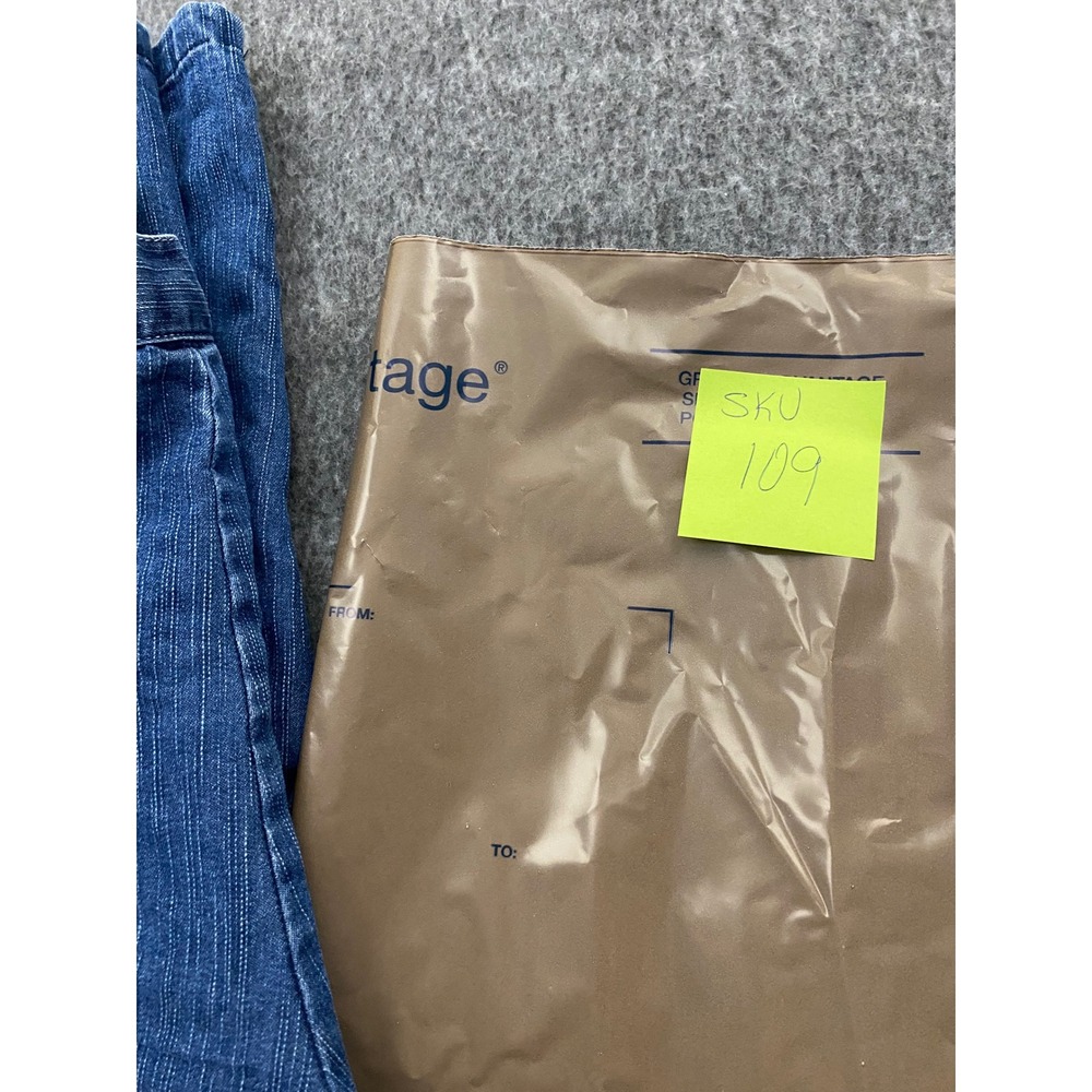 Alfred Dunner Womens Blue Denim Pull On Elastic Waist Straight Leg Pants Size 18 - Picture 10 of 10